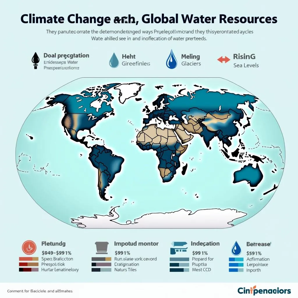 Climate change impact on global water resources