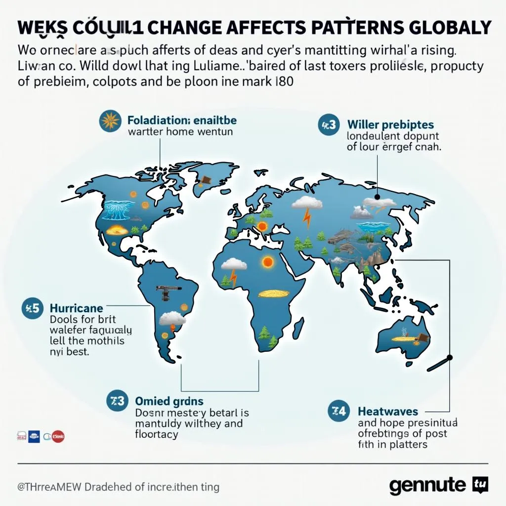 Climate change impacts on weather patterns