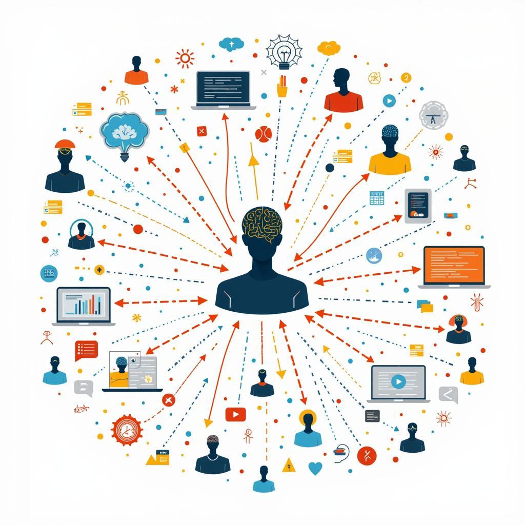 Visual representation of cognitive processes in online collaboration