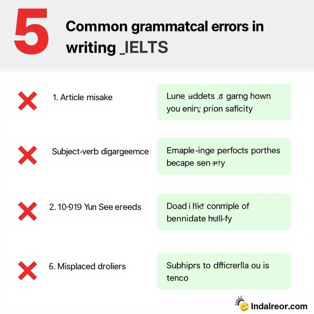 Common grammatical errors in IELTS writing