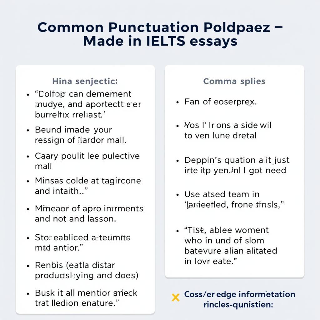 Common punctuation errors in IELTS essays