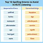 Common spelling errors in IELTS Listening Test