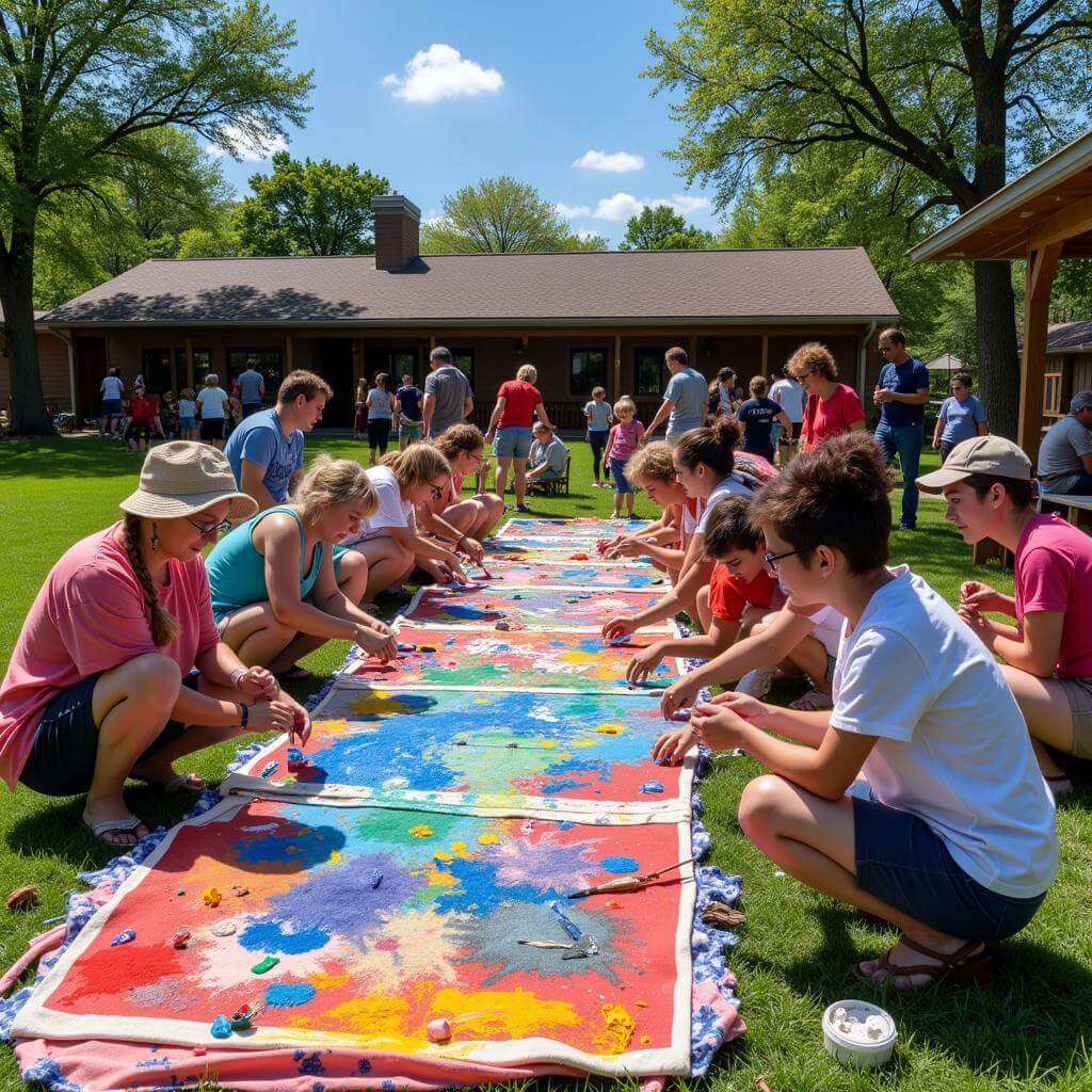 Community art installation project uniting diverse participants