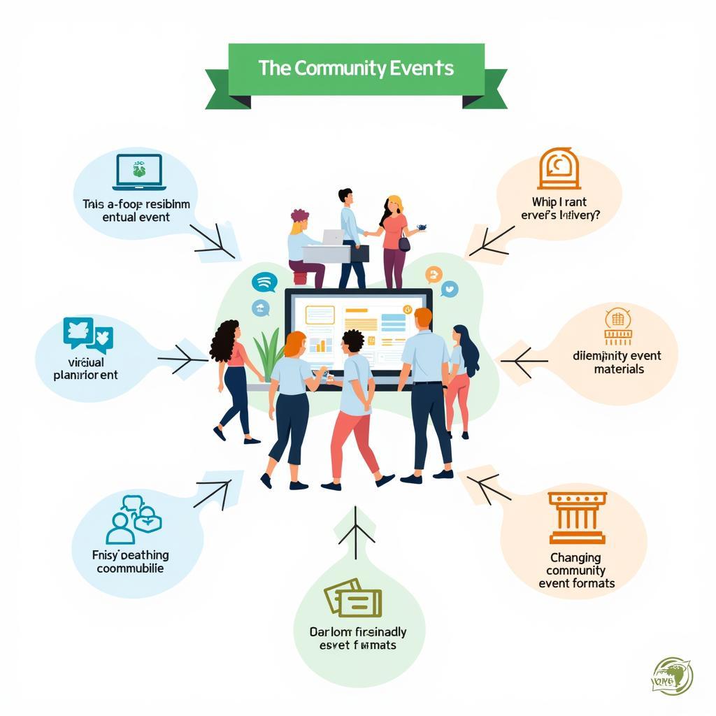 Infographic showing changes in community events