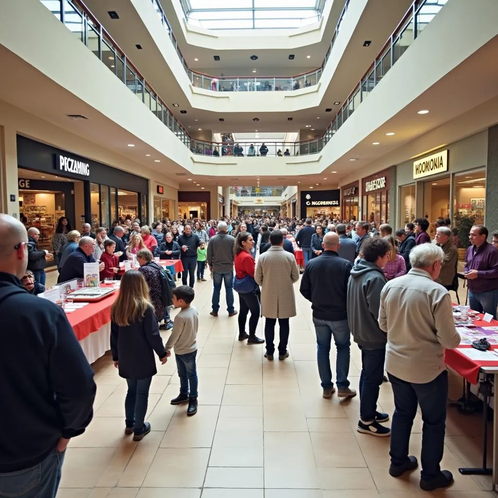 Community event in a shopping center