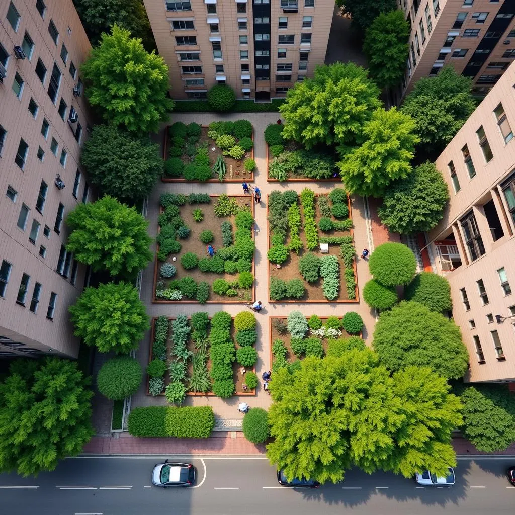 Community Garden in an Urban Setting