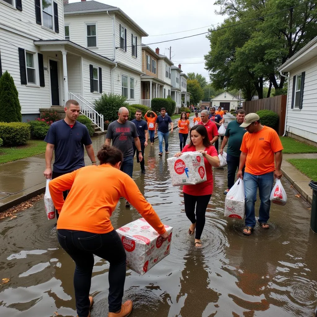 Community response to flood relief efforts