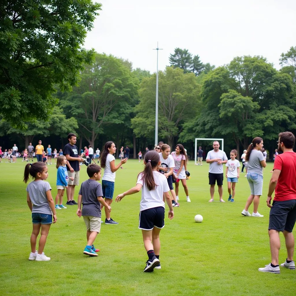 Community sports event showcasing diverse participation