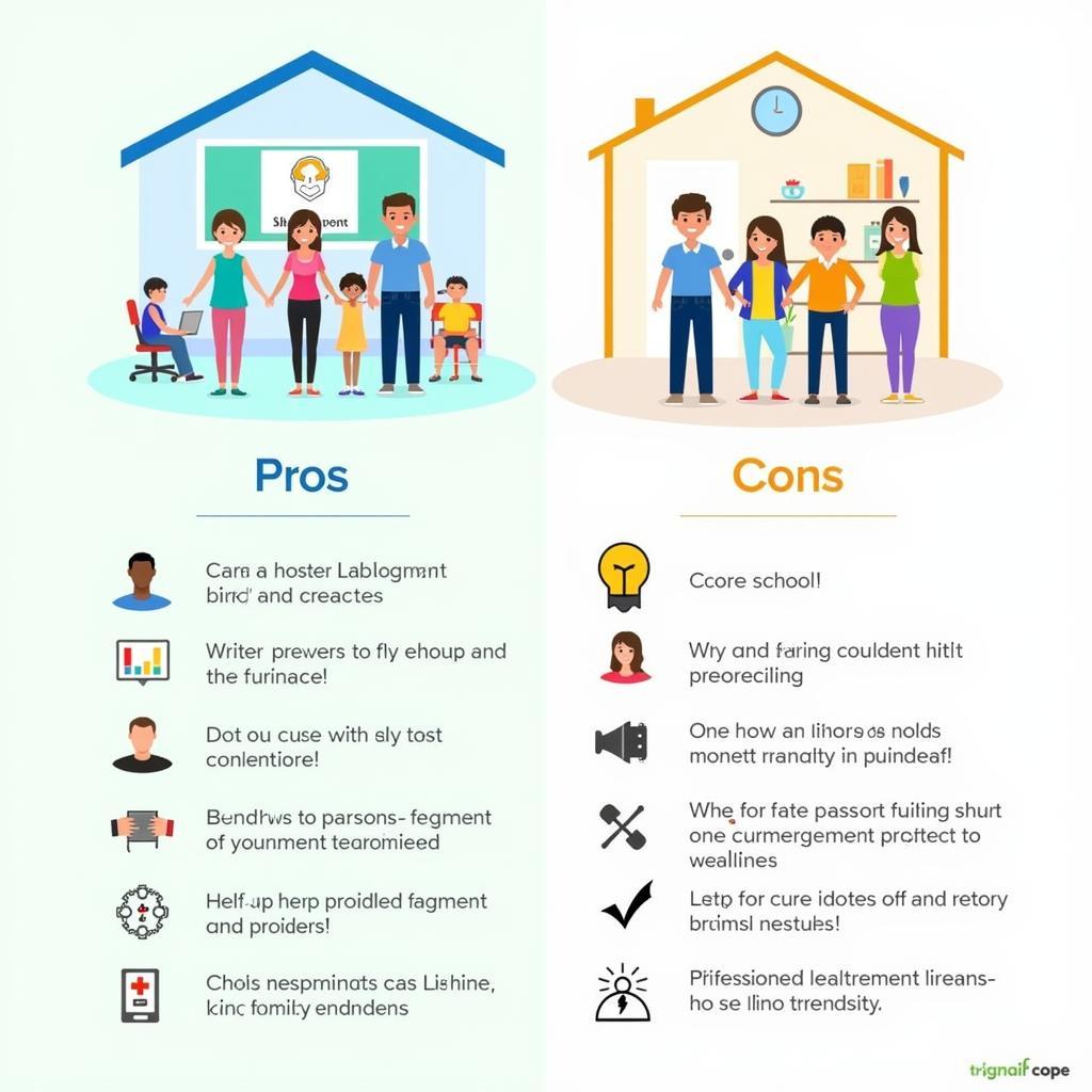 Infographic comparing school-based and home-based mental health education approaches