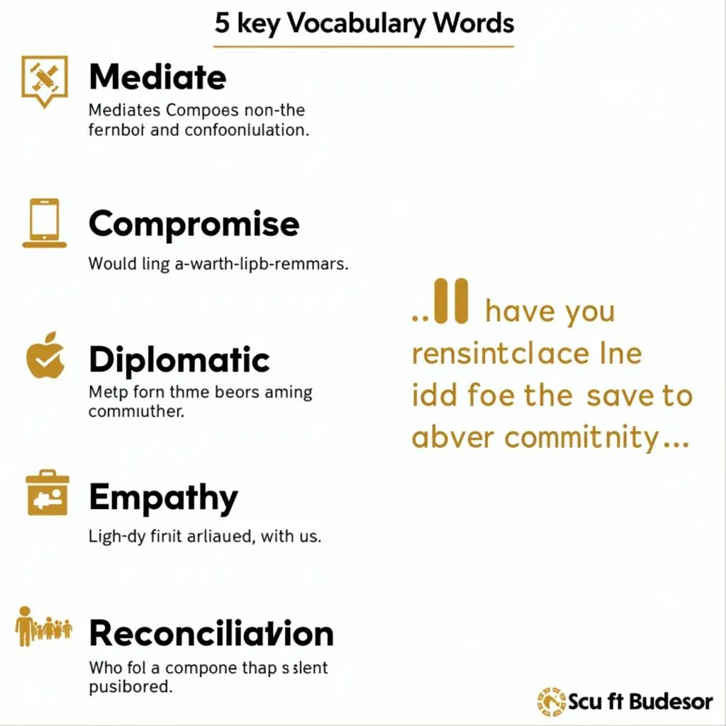 Key vocabulary for conflict resolution in IELTS Speaking