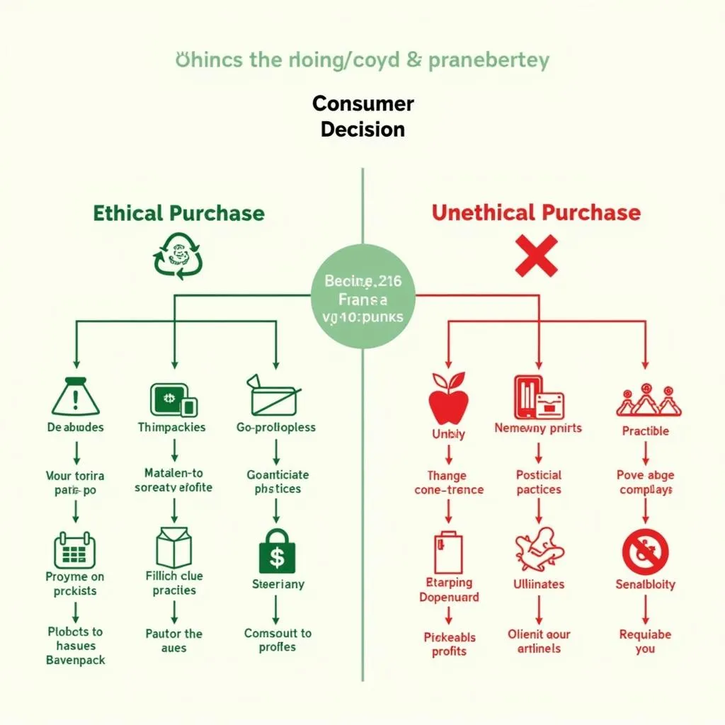 Flowchart showing the impact of consumer choices on business practices