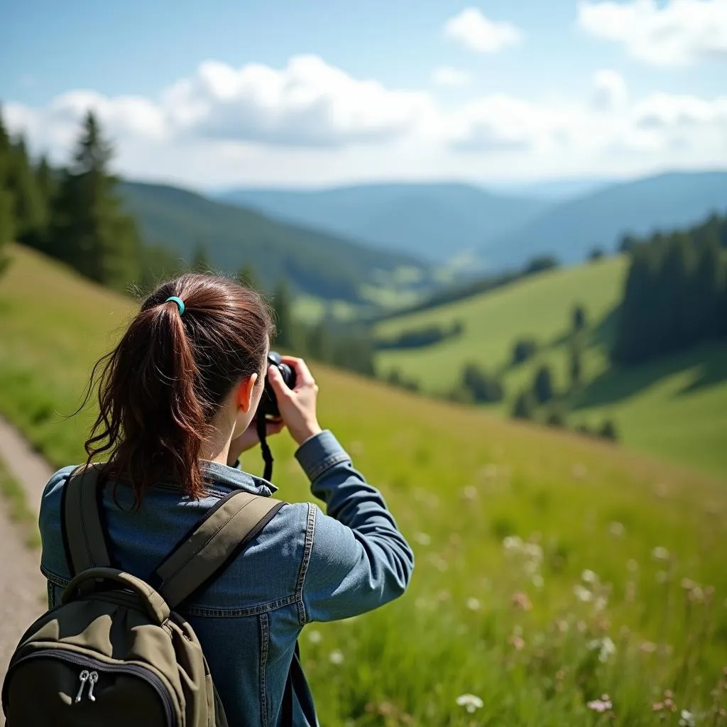 Countryside activities: photography and hiking