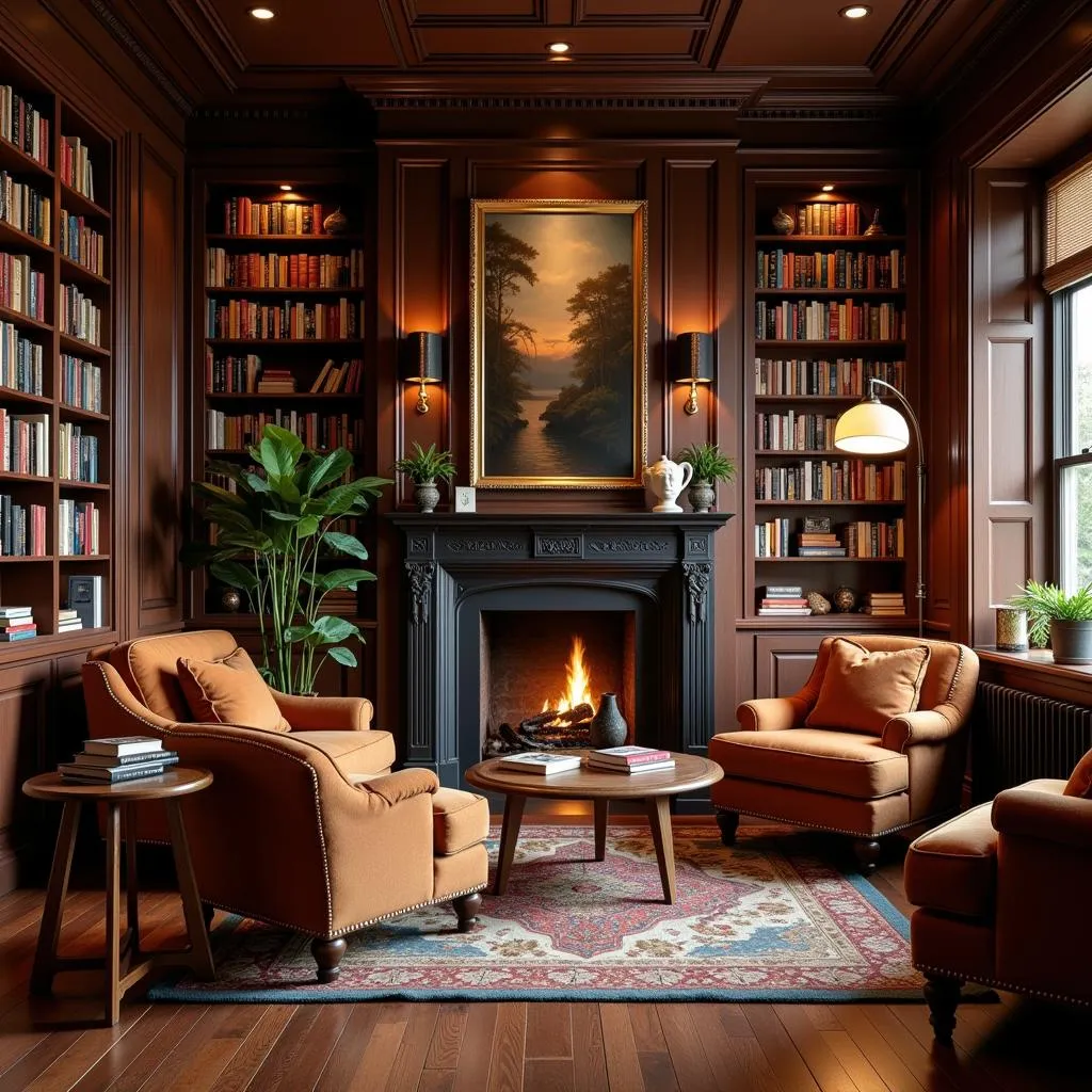 Cozy Home Library