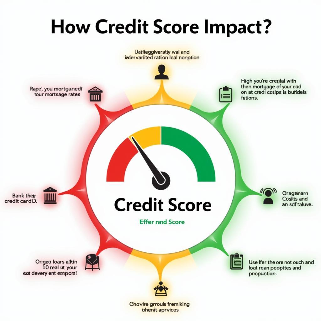 Illustration of credit score impact on financial decisions