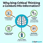 Critical thinking infographic for combating misinformation