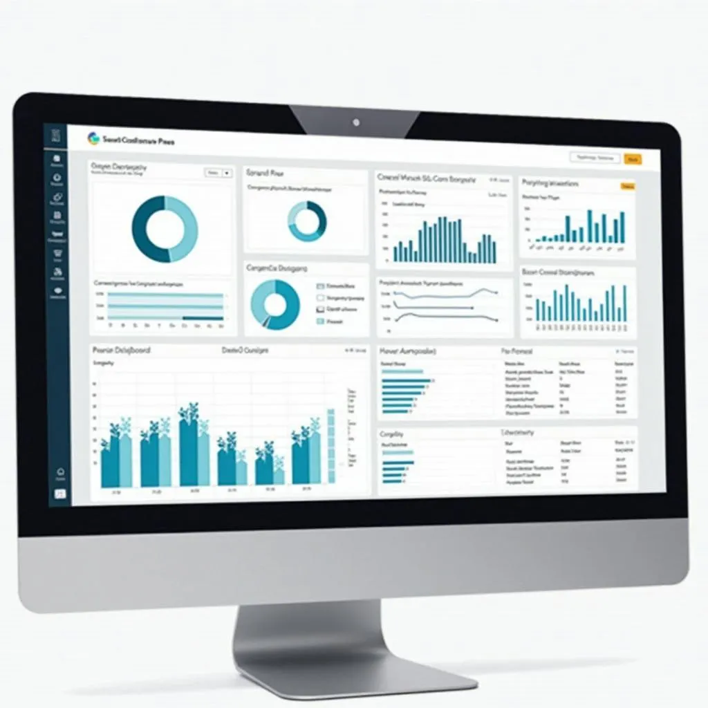 CRM system dashboard