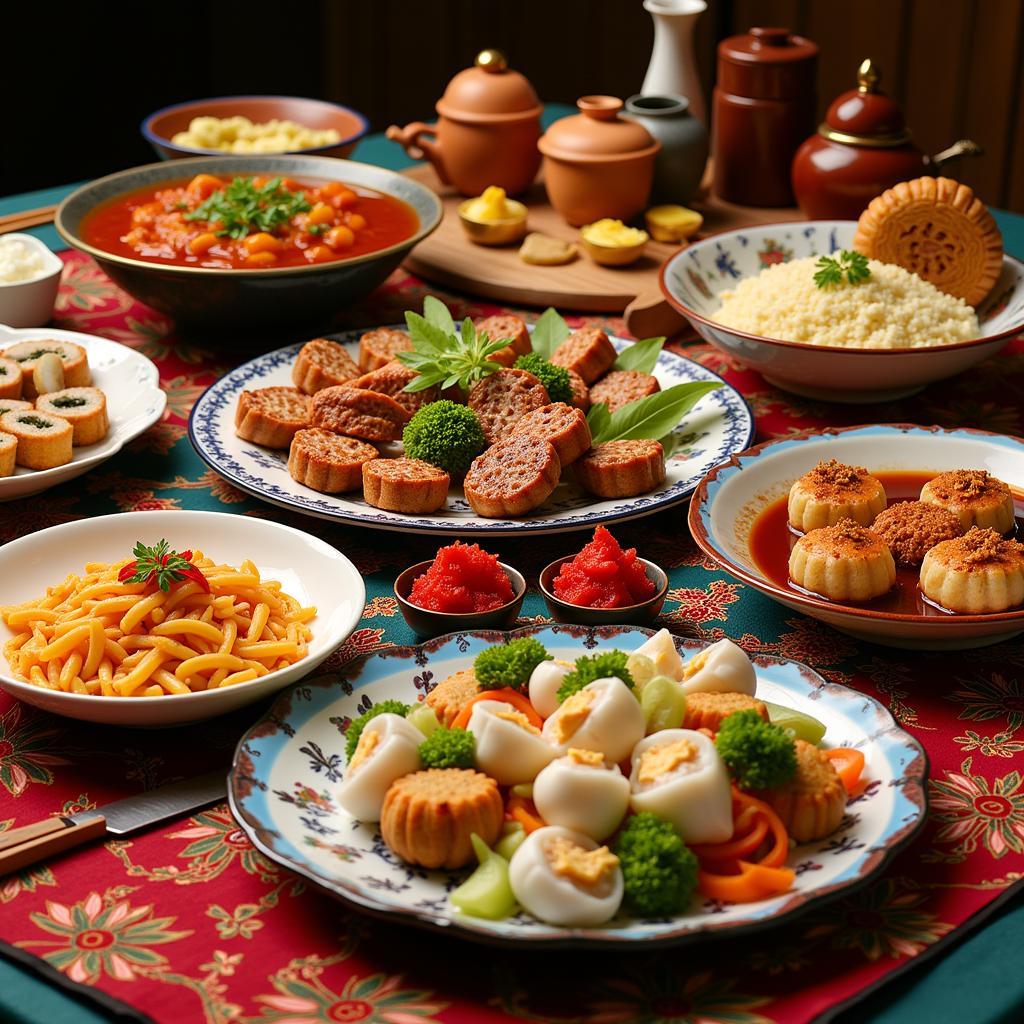 Culinary heritage represented by traditional dishes