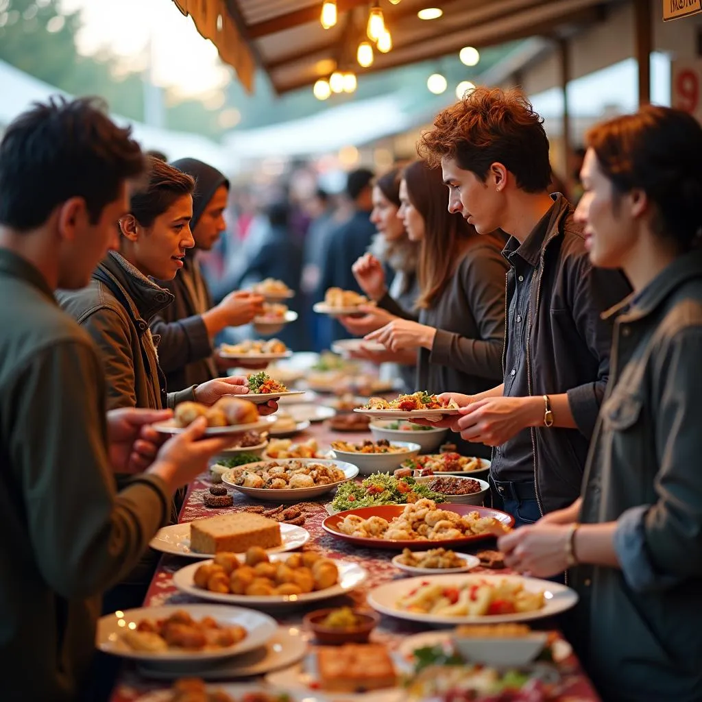 Cultural exchange at a global festival