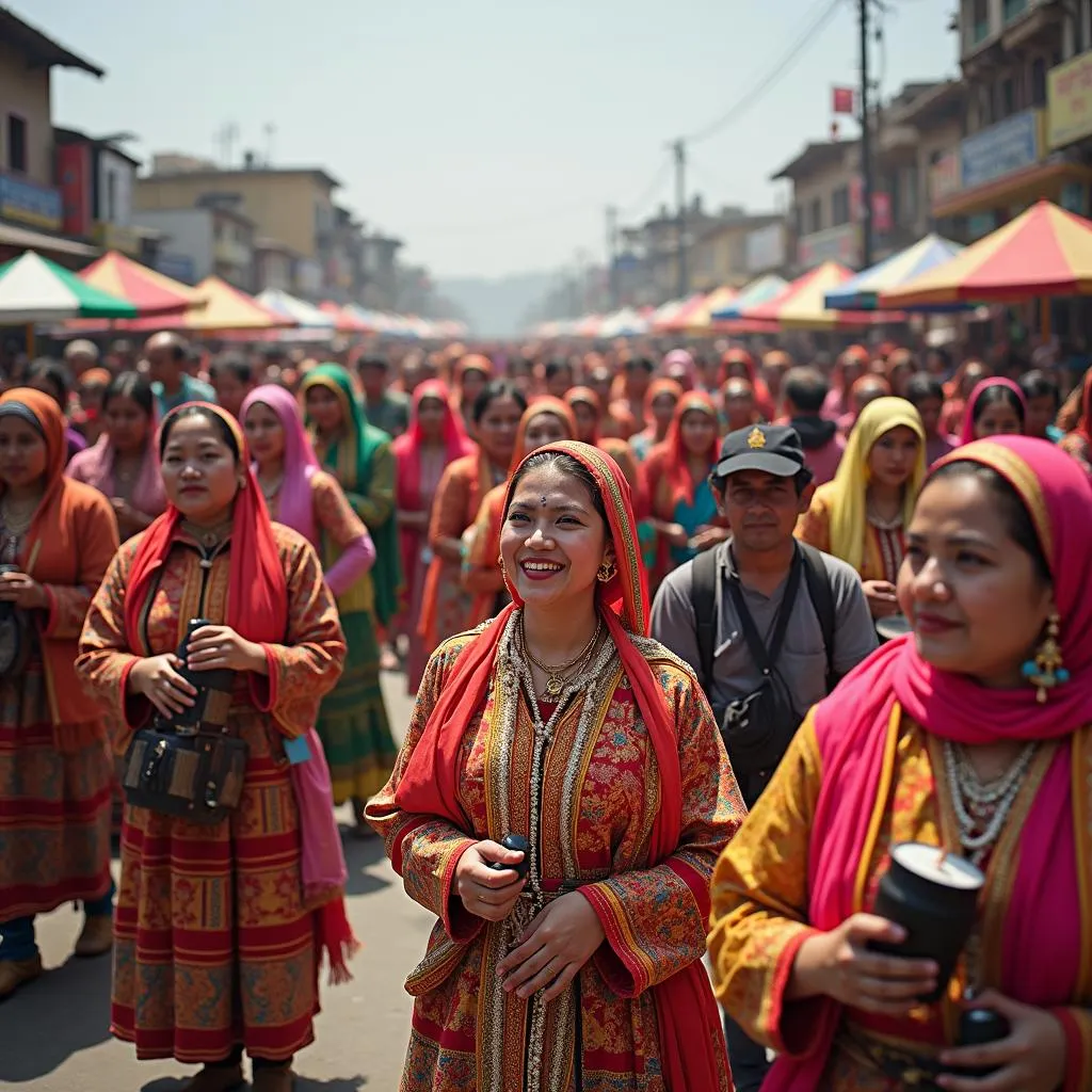 Vibrant cultural festival celebration