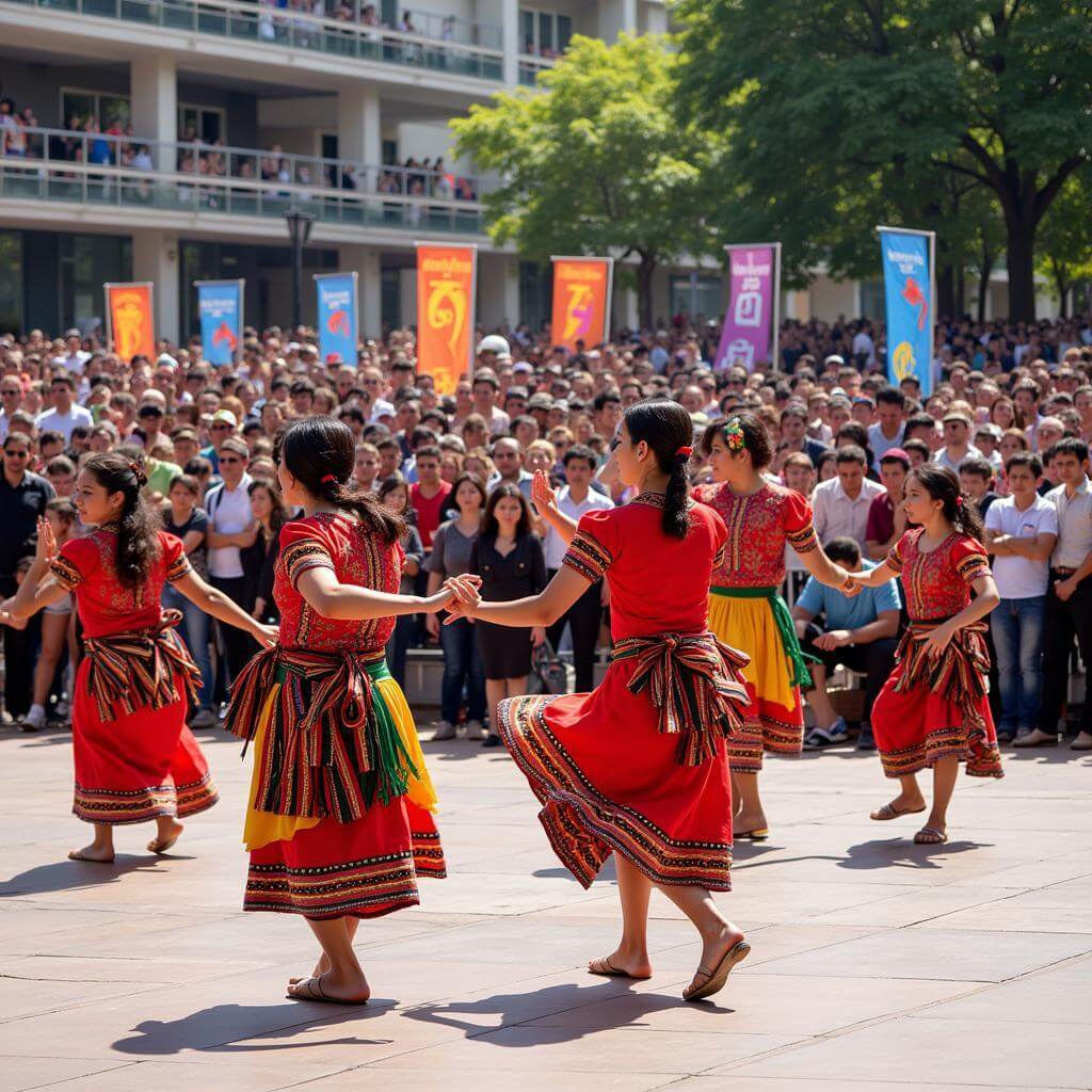 Traditional dance performance at a cultural festival