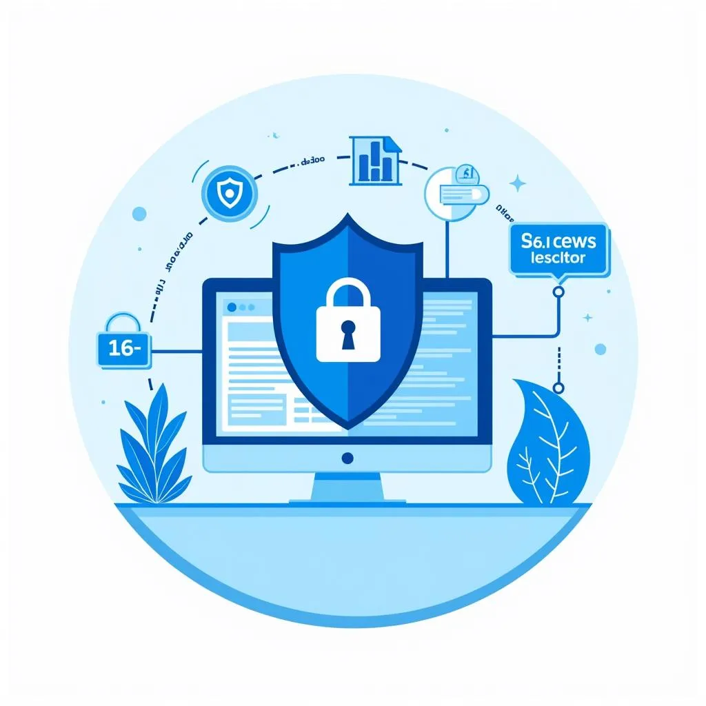 Visual representation of cybersecurity concepts