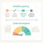 Debt repayment strategies for credit health illustration