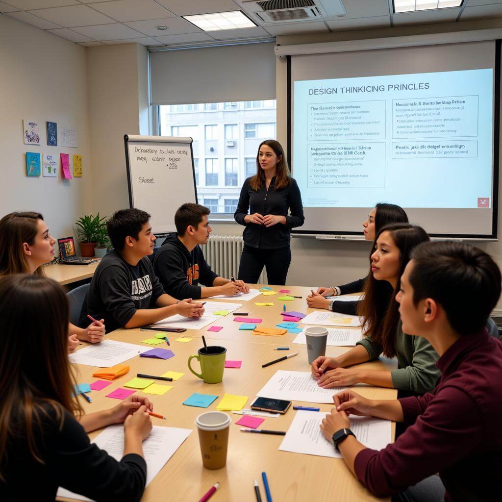 Students Participating in Design Thinking Workshop