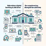 Digital banking technology impact illustration