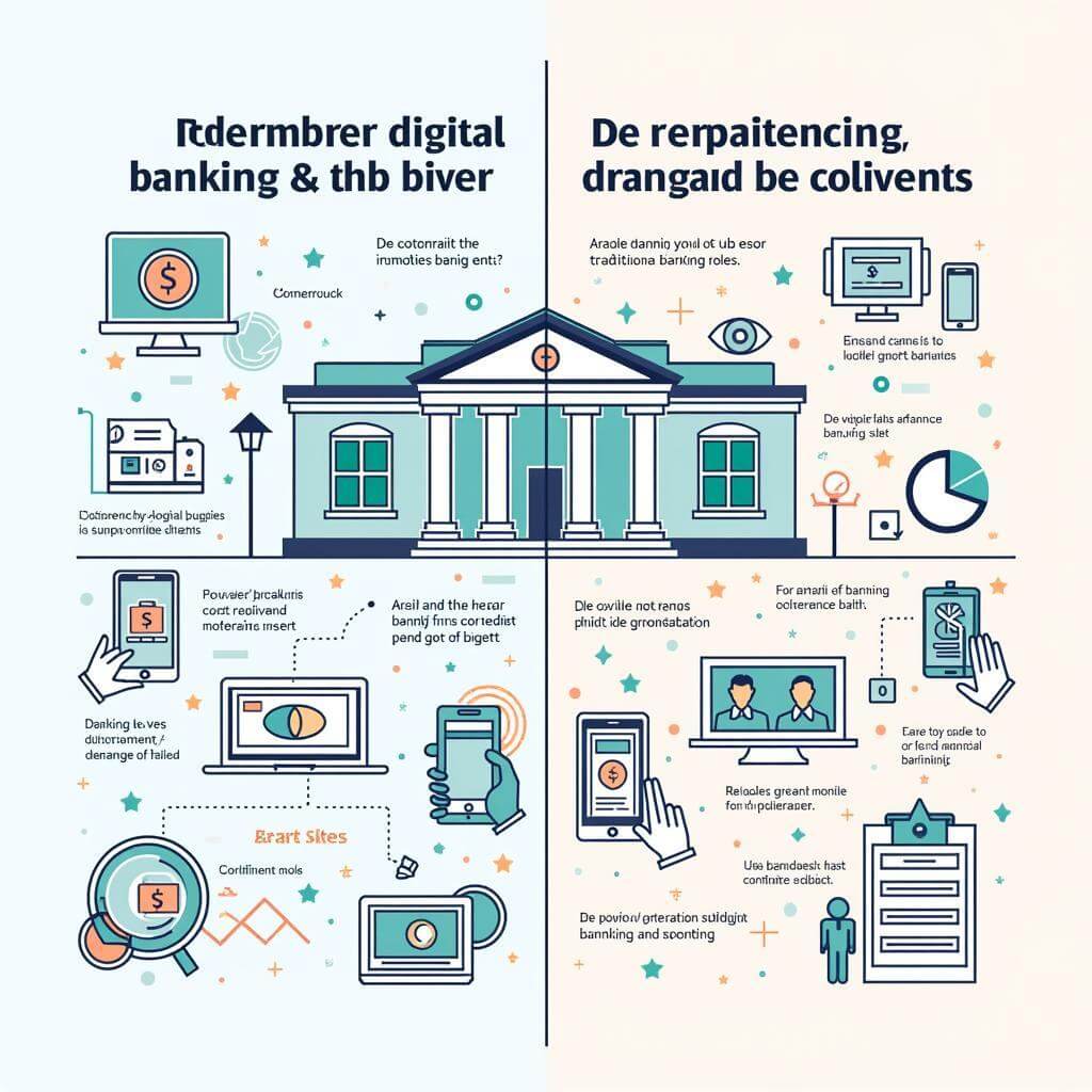 Digital banking technology impact illustration