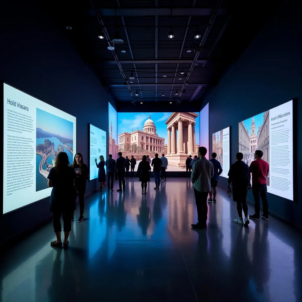 Interactive digital exhibit in museum