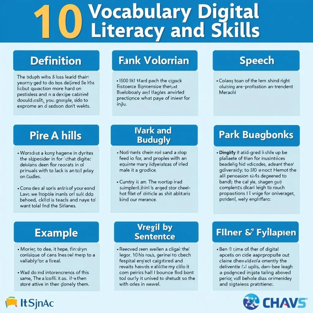 Key vocabulary for digital skills in IELTS