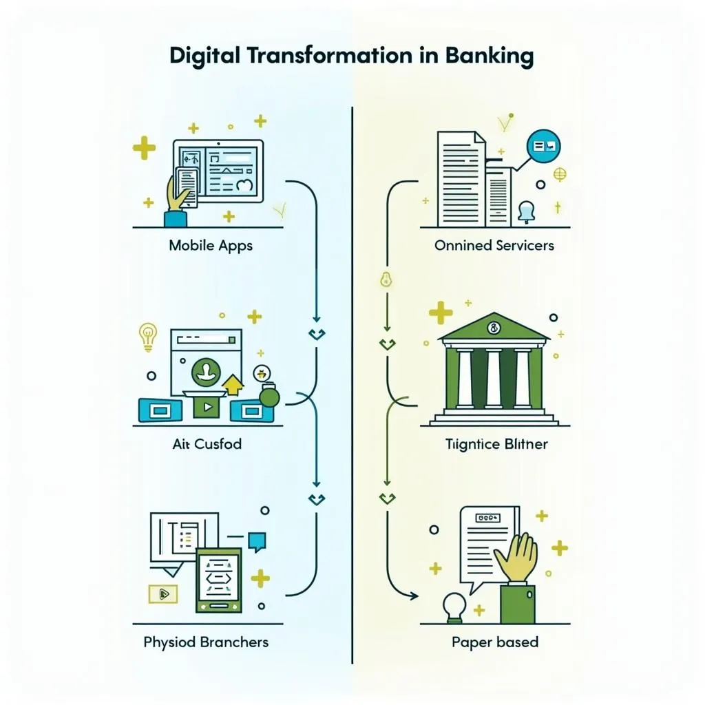 Digital transformation vs traditional banking comparison