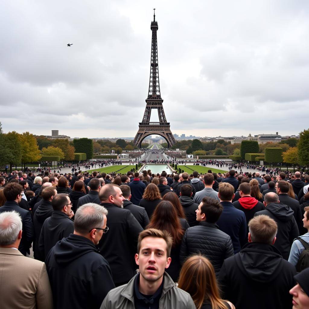 Crowded Eiffel Tower disappointing tourists