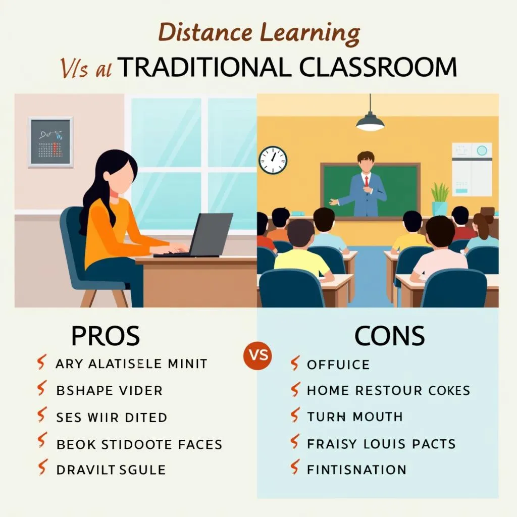 Distance learning vs traditional classroom comparison