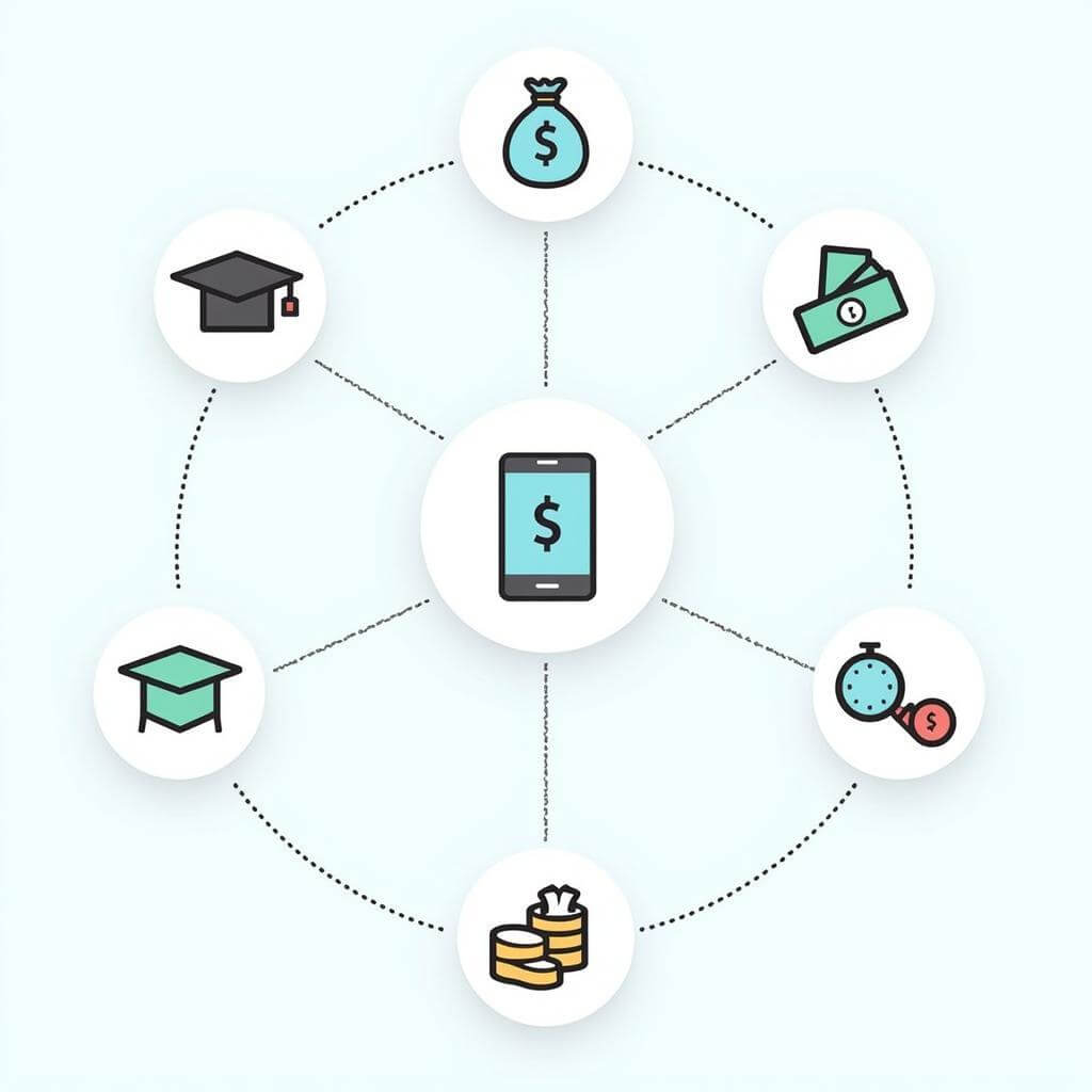 Illustration of diverse financial goals in wealth management