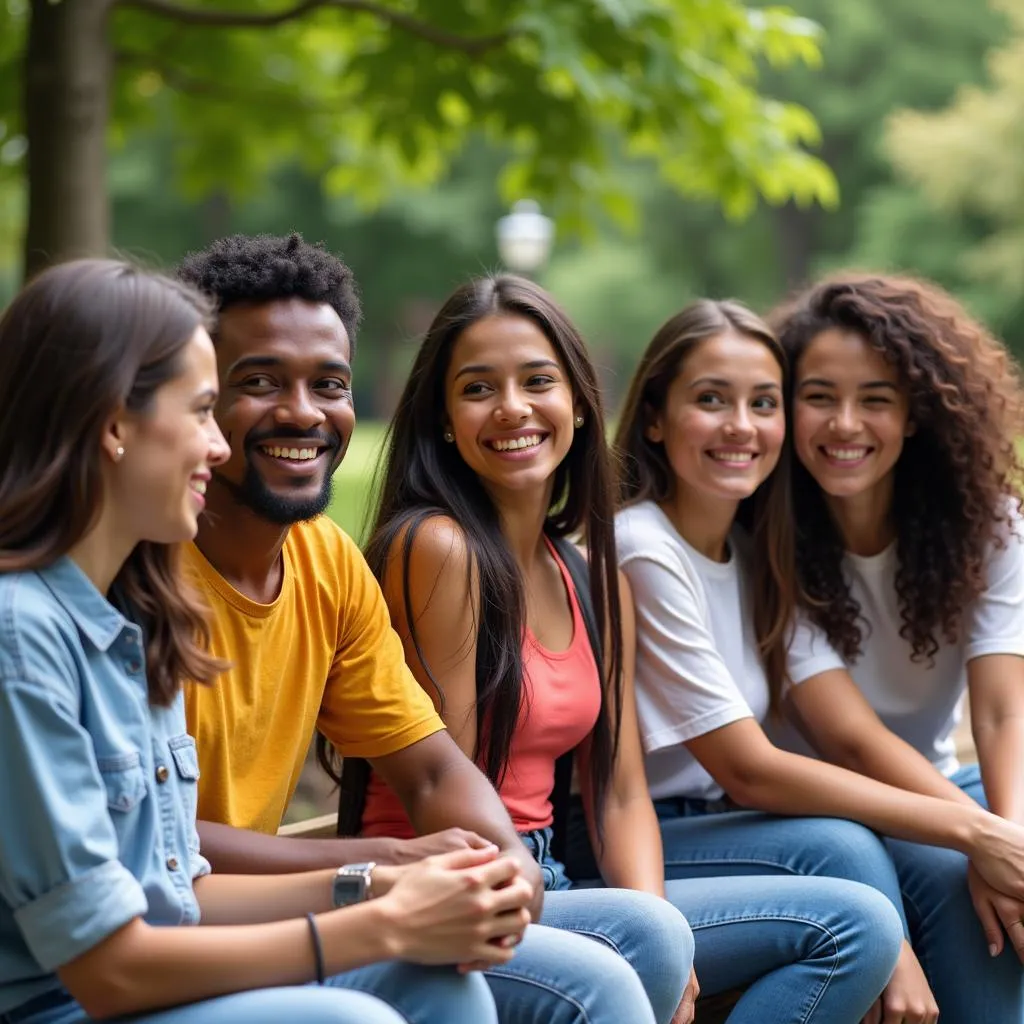 Diverse group of young people