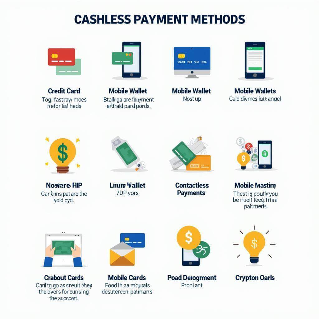 Diverse payment methods in modern shopping