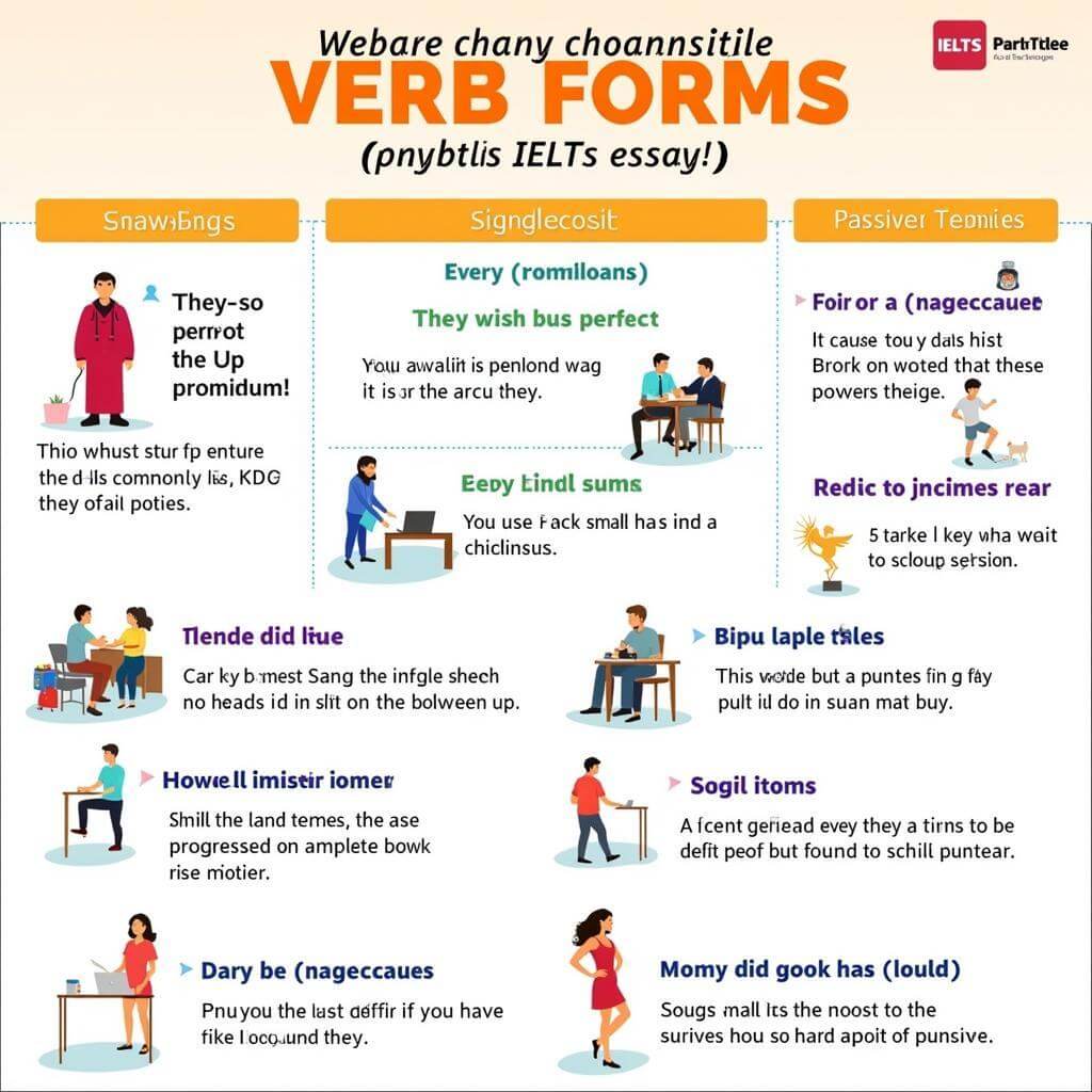 Diverse verb forms in IELTS essay writing