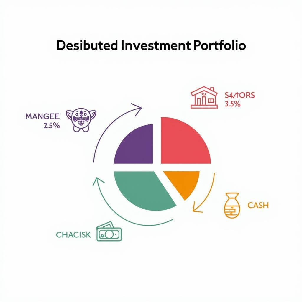 Diversified investment portfolio concept