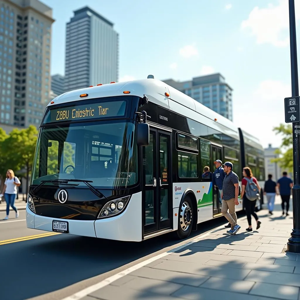 Electric buses contributing to reduced urban emissions