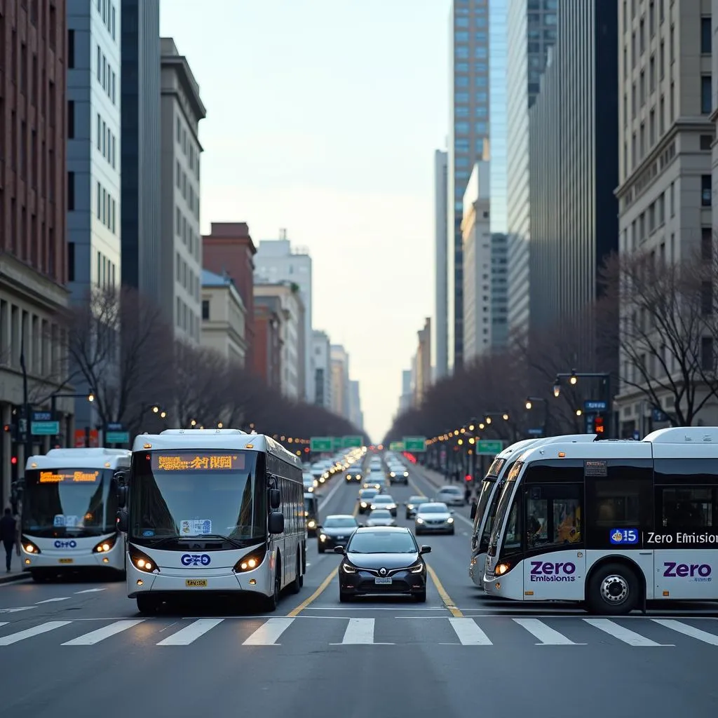 Electric buses in an urban environment