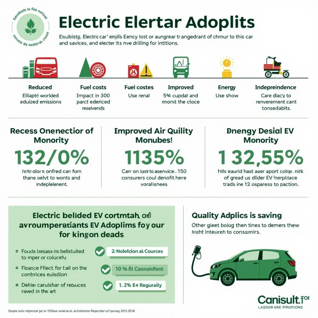 Benefits of electric car adoption infographic