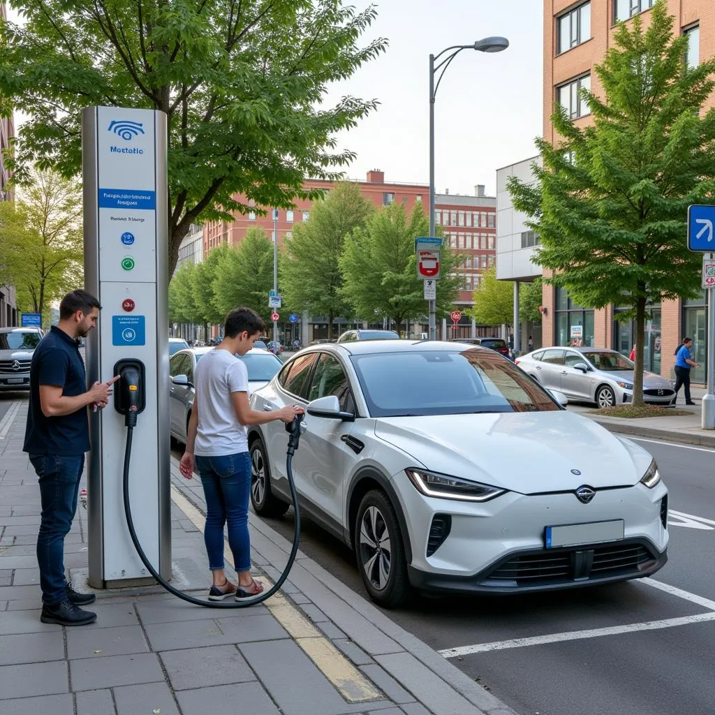 Electric car charging infrastructure