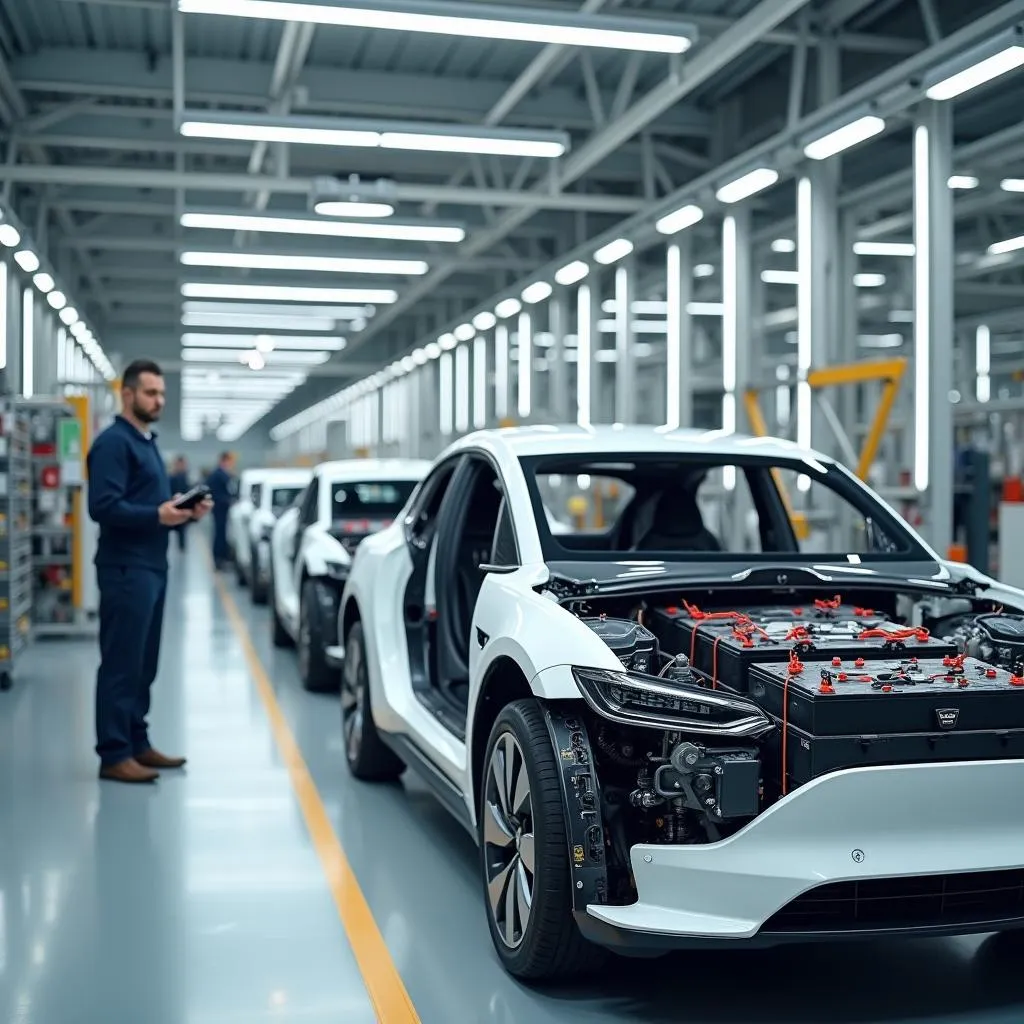 Electric car production line