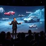 Elon Musk presenting innovative ideas