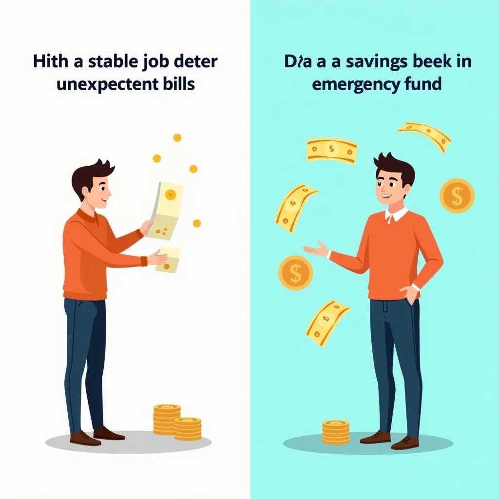 Emergency fund vs stable income comparison