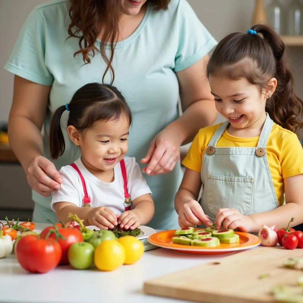 Encouraging children to eat healthy foods