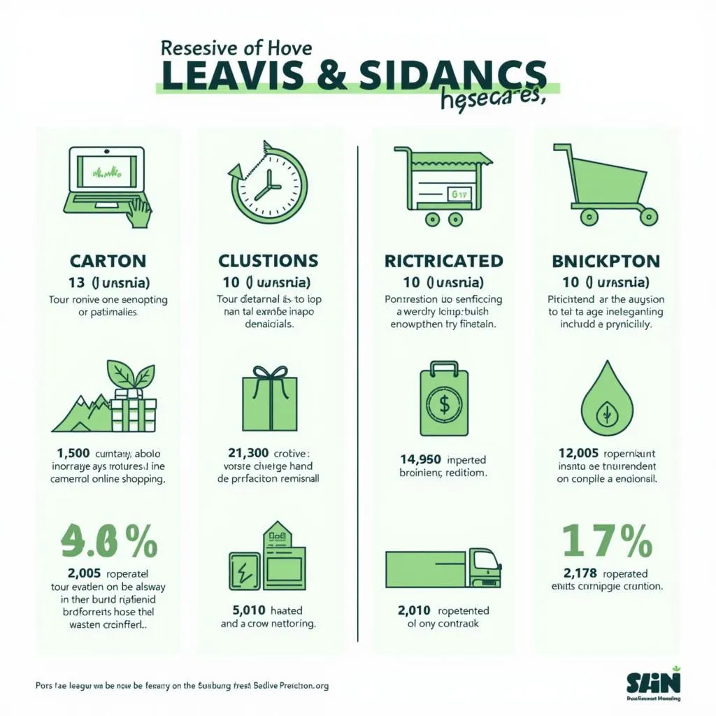 Infographic comparing environmental impact of online vs traditional shopping