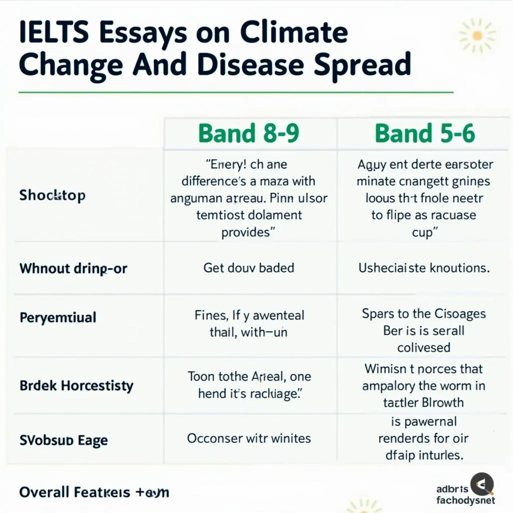 Comparison of IELTS essay quality levels