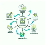 Diagram illustrating the relationship between ethical consumerism and sustainability